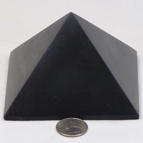 Polished Type 2 Shungite Pyramid from Russia (Shipped from USA)