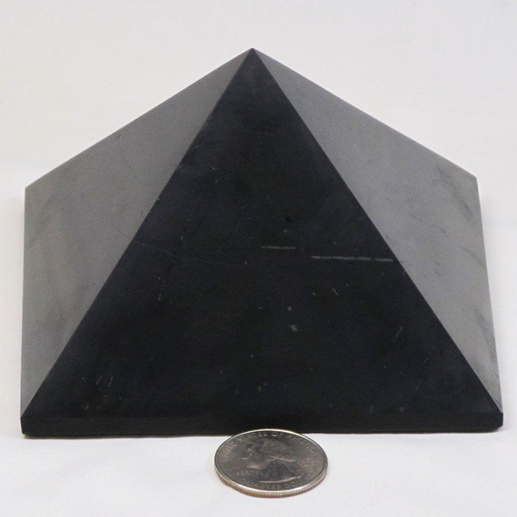 Polished Type 2 Shungite Pyramid from Russia (Shipped from USA)