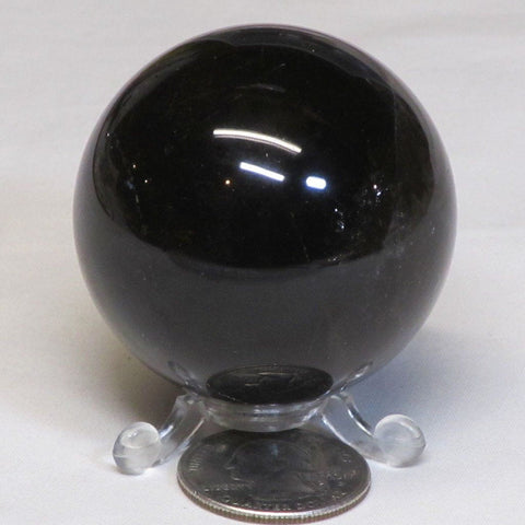 Polished Smoky Quartz Crystal Sphere Ball from Brazil