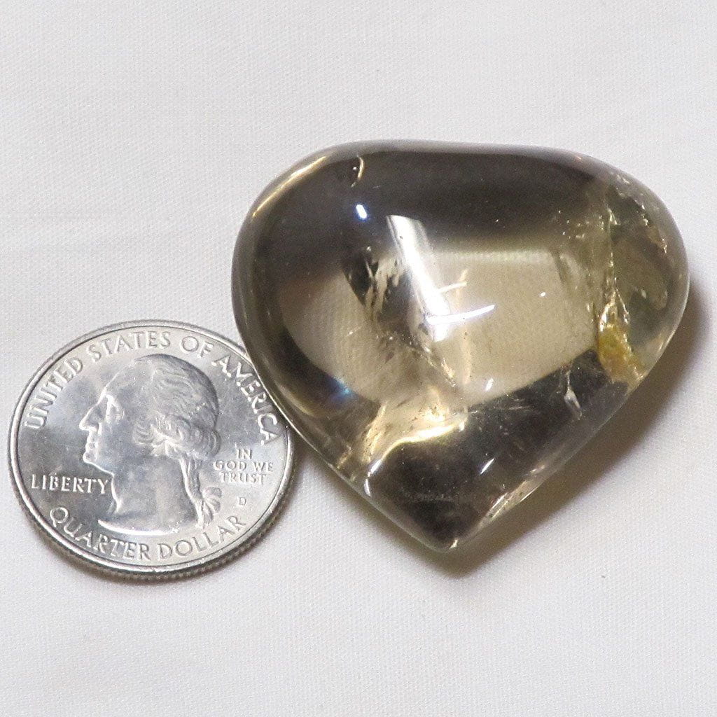 Polished Smoky Quartz Crystal Heart from Brazil