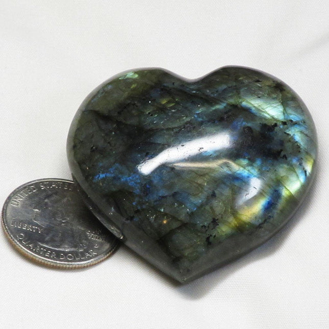 Polished Labradorite Heart from Madagascar
