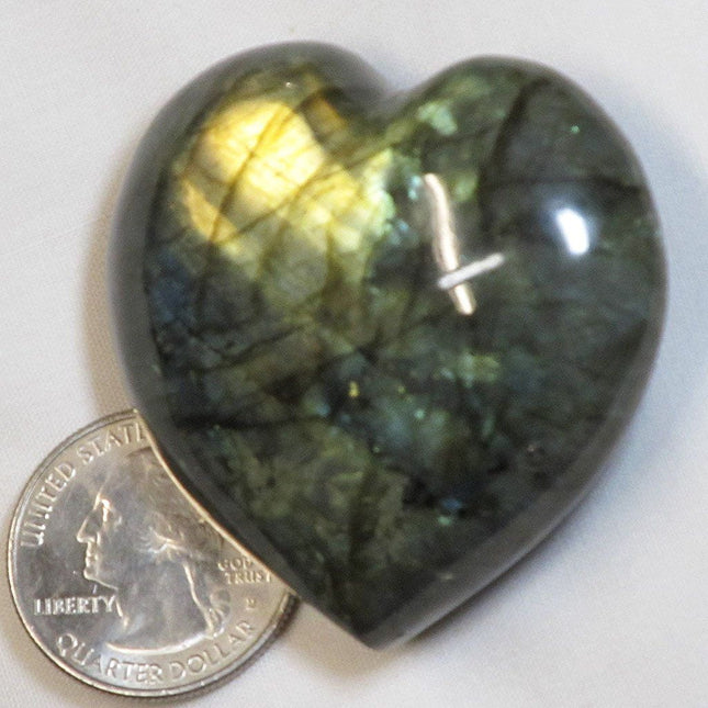 Polished Labradorite Heart from Madagascar