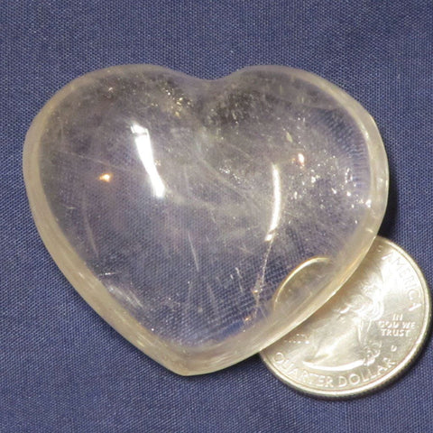 Polished Smoky Quartz Crystal Heart from Brazil