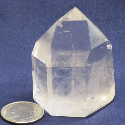 Polished Quartz Crystal Point from Brazil