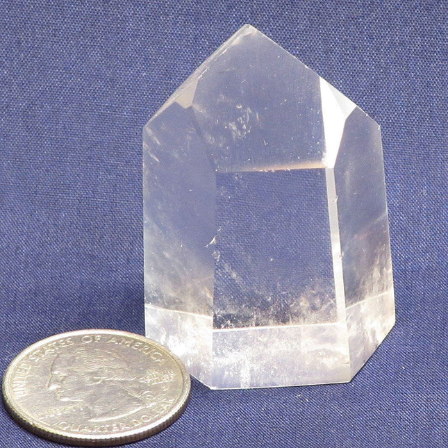 Polished Quartz Crystal Point from Brazil with Time-Link Activation