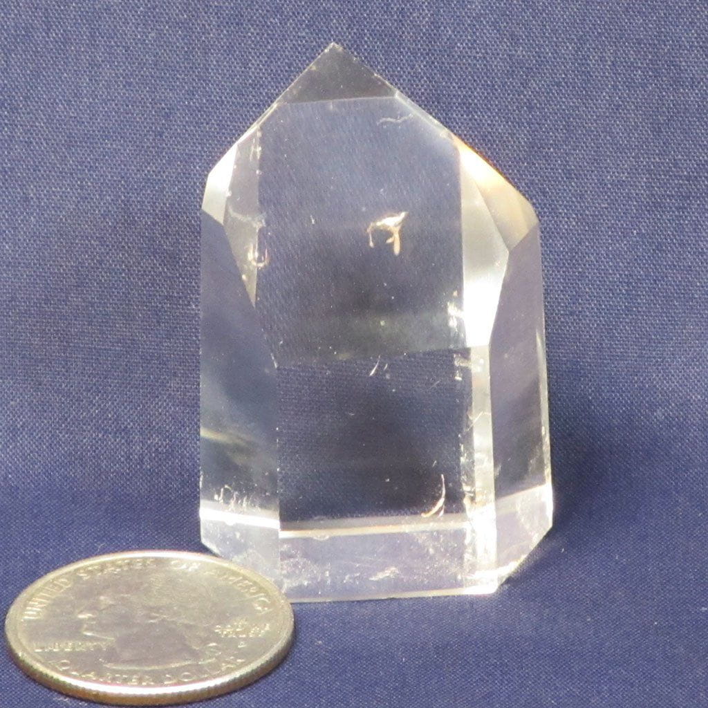 Polished Quartz Crystal Point from Brazil