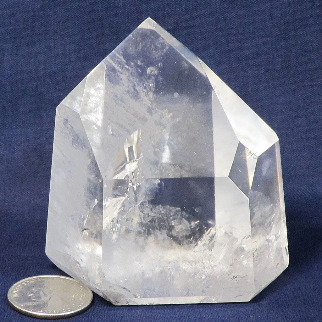 Polished Quartz Crystal Point from Brazil Time-Link Activation & Rainbow