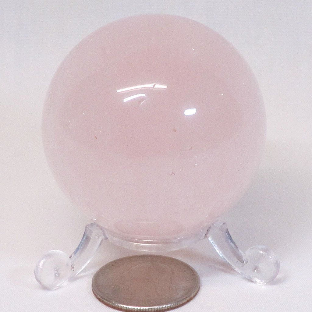 Polished Rose Quartz Crystal Sphere Ball from Madagascar