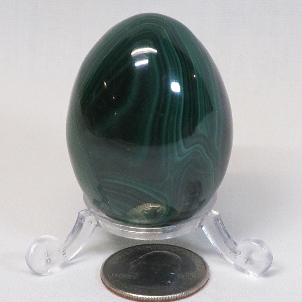Polished Malachite Egg from Central Africa
