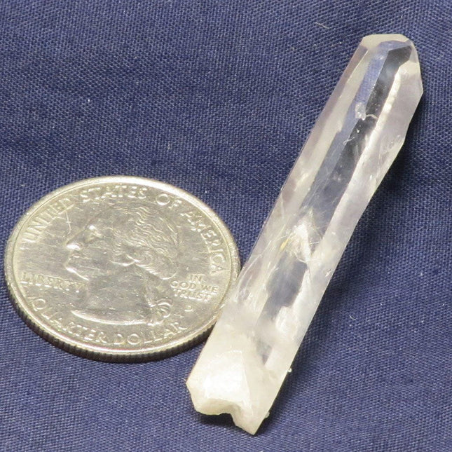 Singing Lemurian Quartz Crystal Point with Blue Mist from Colombia