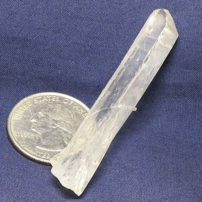 Singing Lemurian Quartz Crystal Point with Blue Mist from Colombia
