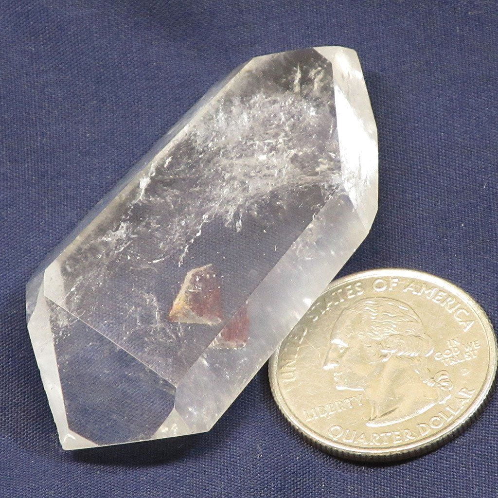 Polished Quartz Crystal Double Terminated Tabby Point from Brazil