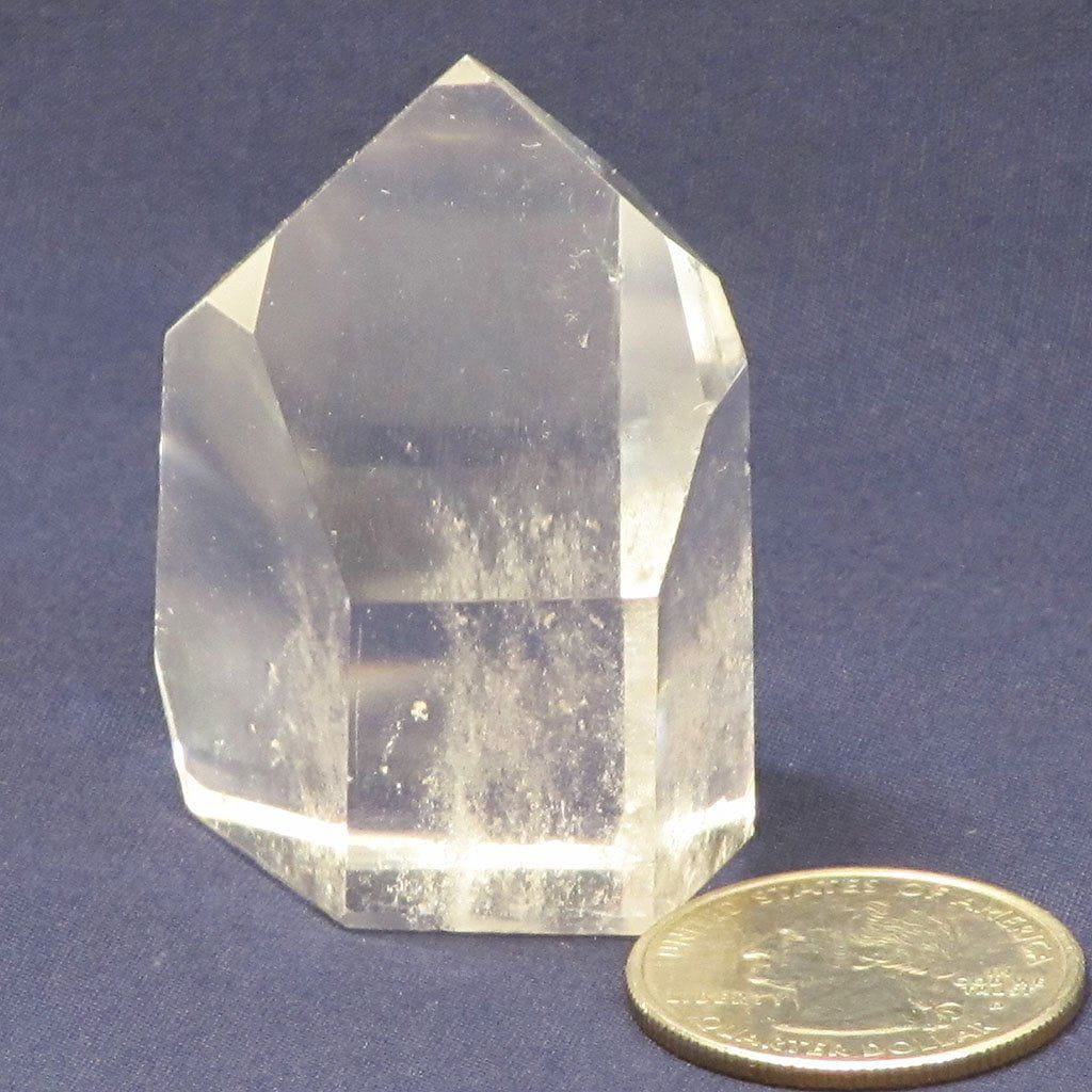 Polished Clear Quartz Crystal Point from Brazil