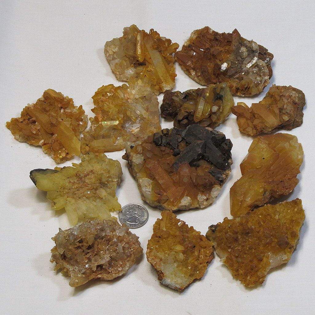 12 Natural Quartz Crystal Clusters from Arkansas