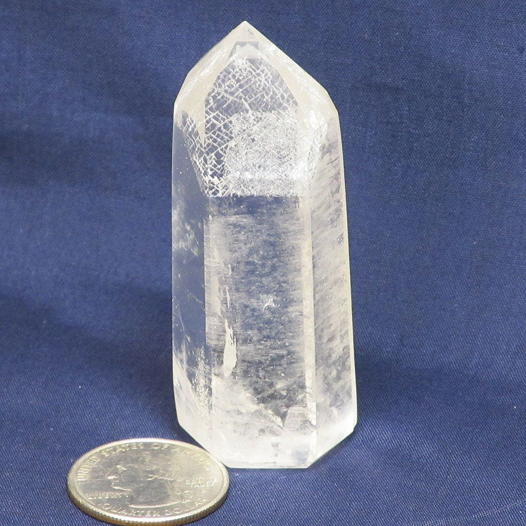 Polished Quartz Crystal Phantom Point from Madagascar