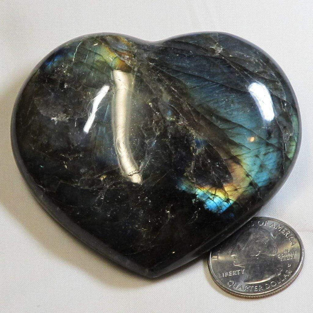 Polished Labradorite Heart from Madagascar