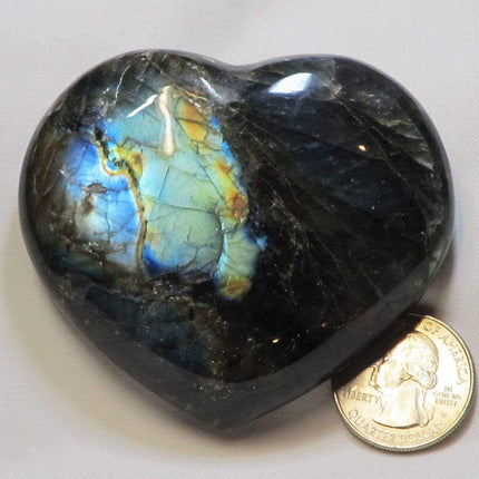 Polished Labradorite Heart from Madagascar