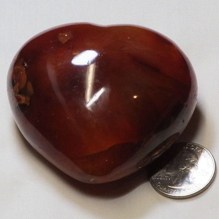 Polished Carnelian Agate Heart from Madagascar