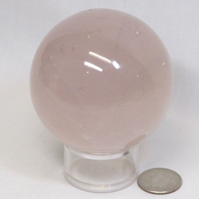 Polished Rose Quartz Crystal Sphere Ball from Madagascar