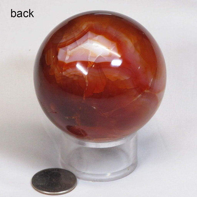 Polished Carnelian Agate Sphere Ball from Madagascar