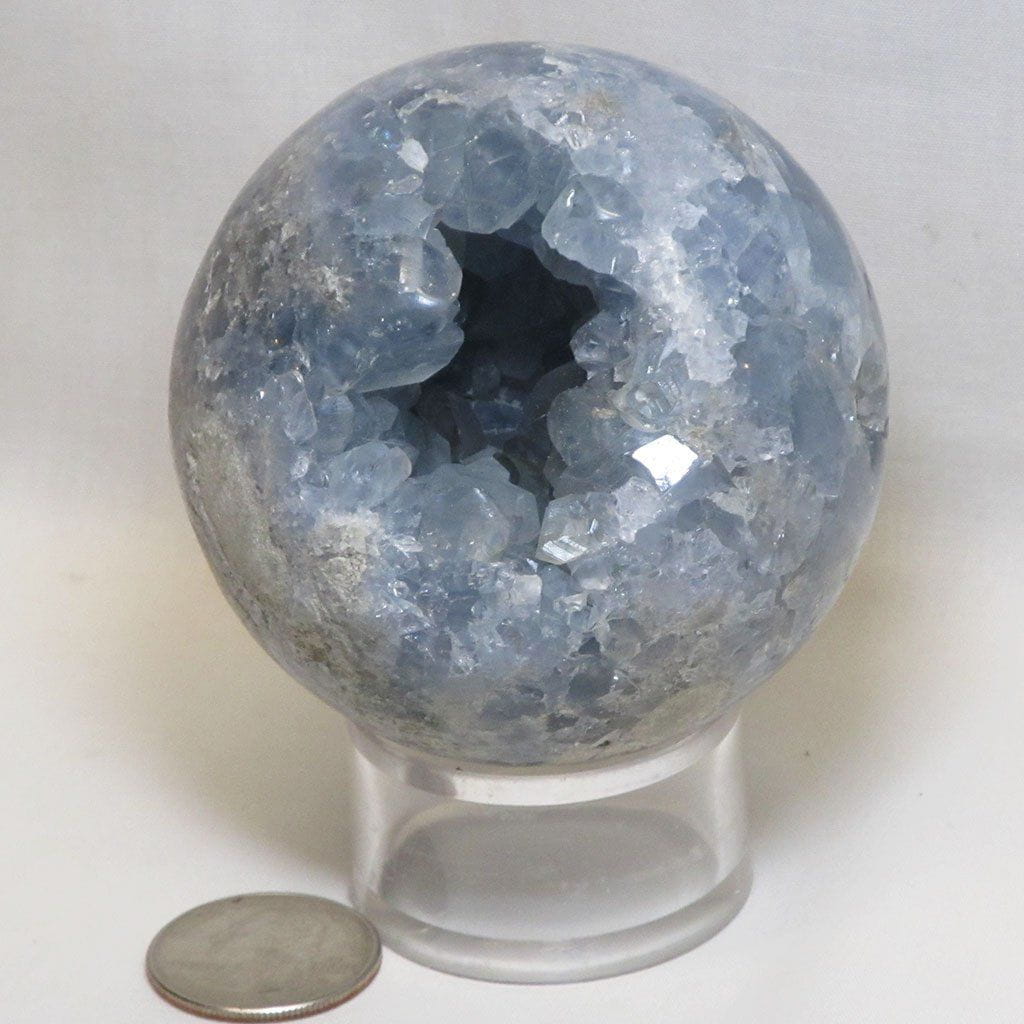 Polished Celestite Sphere Ball from Madagascar