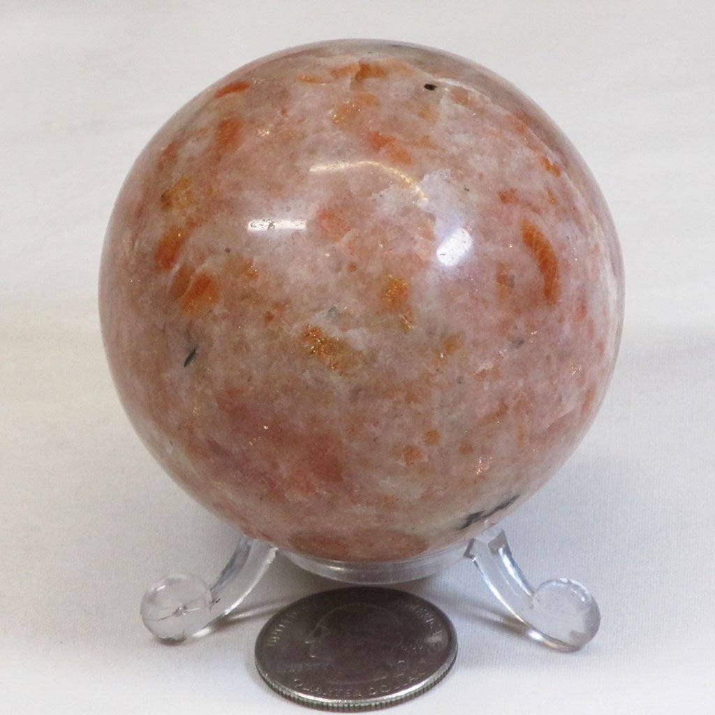 Polished Sunstone Sphere Ball from India