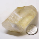 Gold Lemurian Quartz Crystal Point from Brazil