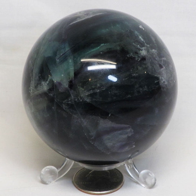 Larger Polished Fluorite Sphere Ball from China