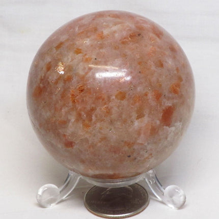 Polished Sunstone Sphere Ball from India