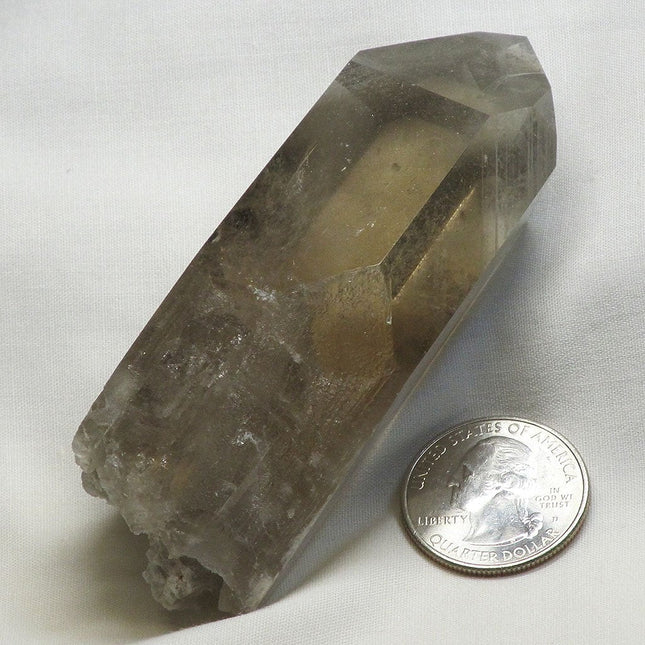 Polished Smoky Quartz Crystal Phantom Point from Brazil