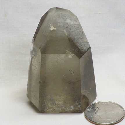 Polished Smoky Quartz Crystal Phantom Point from Brazil