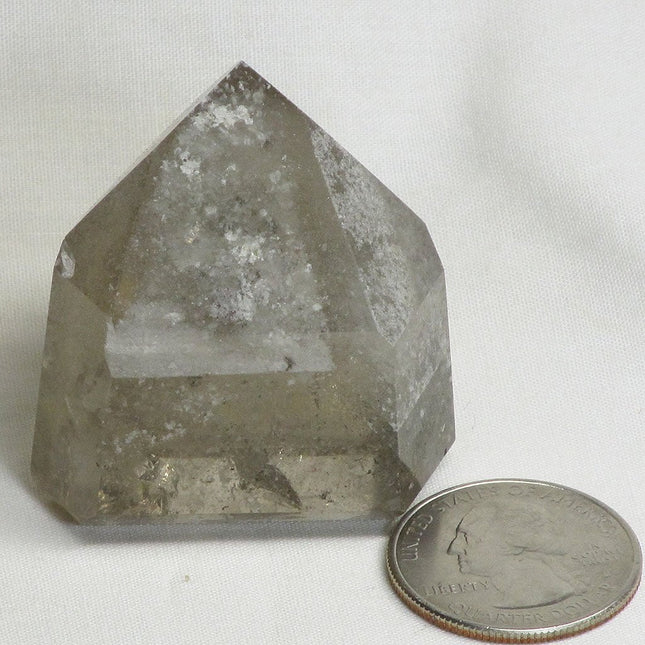 Polished Smoky Quartz Crystal Phantom Point from Brazil