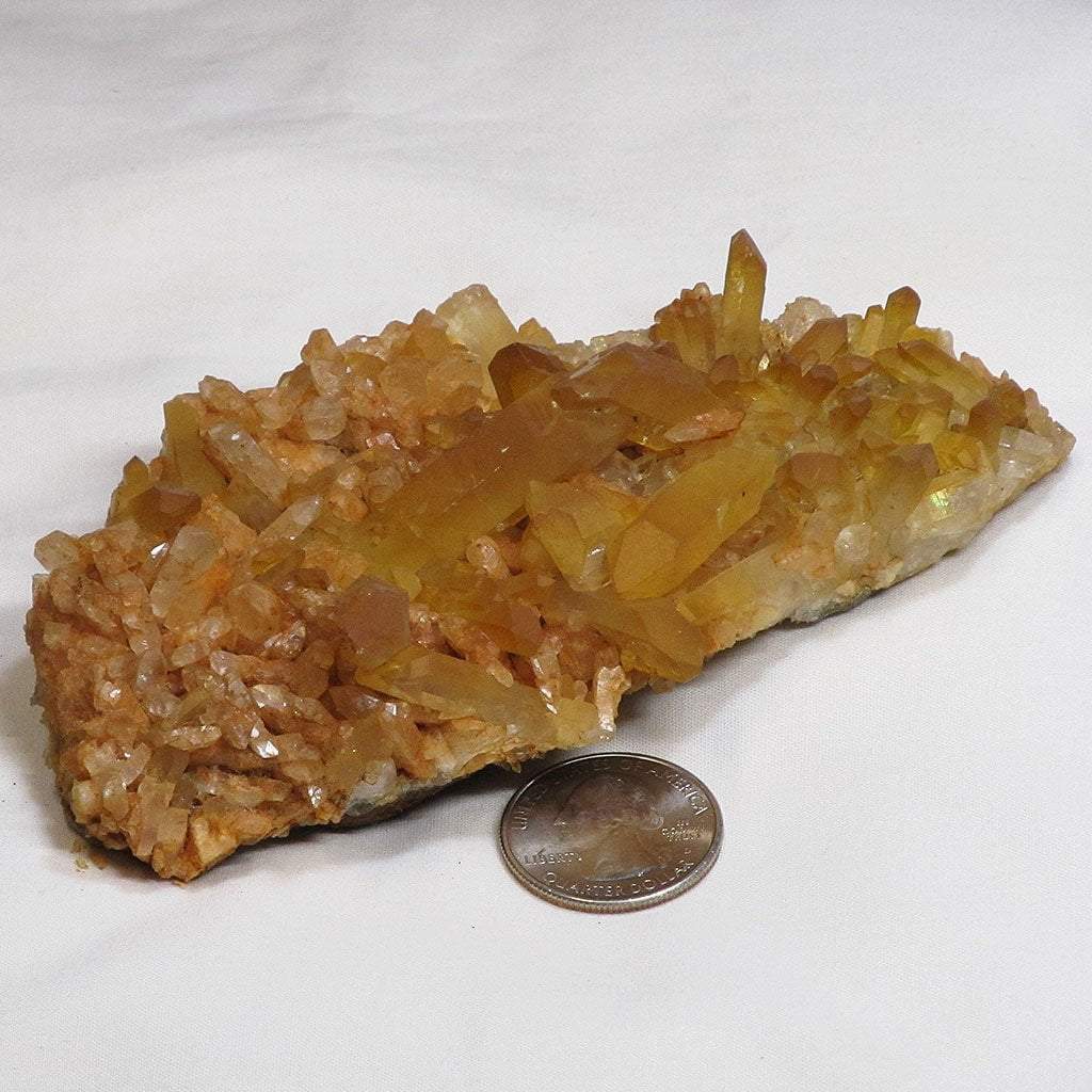 Natural Uncleaned Quartz Crystal Cluster with Adularia