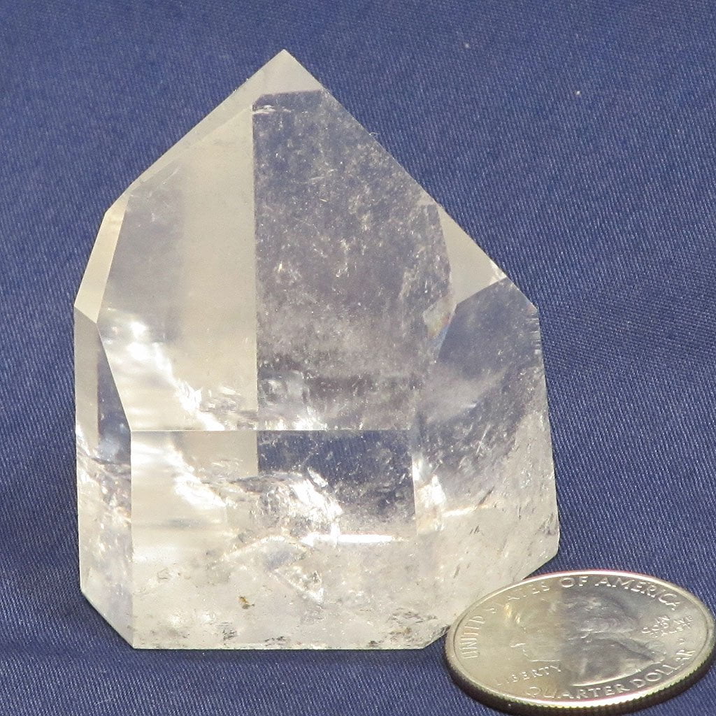 Polished Quartz Crystal Channeling Point from Brazil