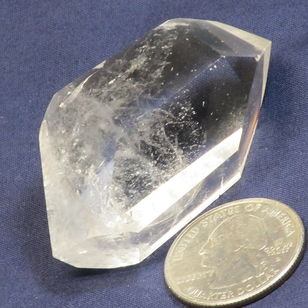 Polished Quartz Crystal Double Terminated Point from Brazil