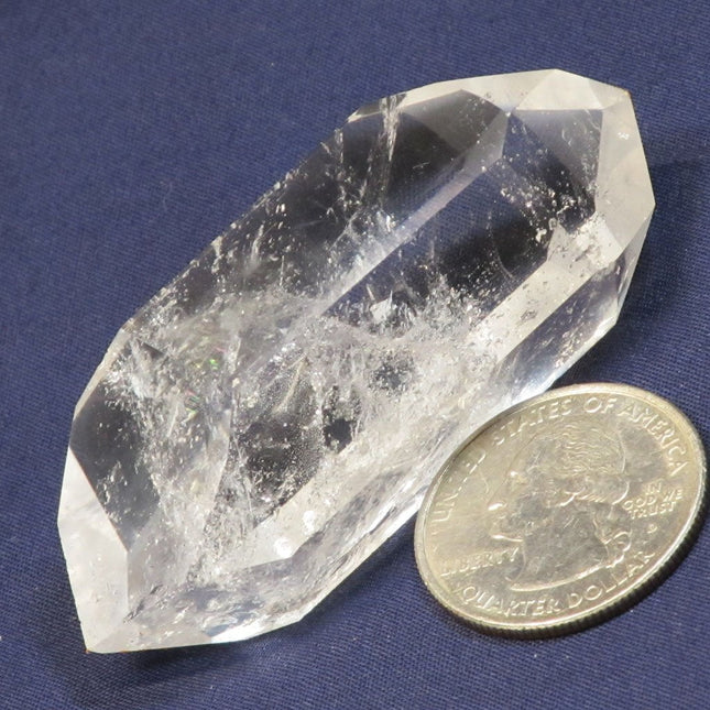 Polished Quartz Crystal Double Terminated Point from Brazil