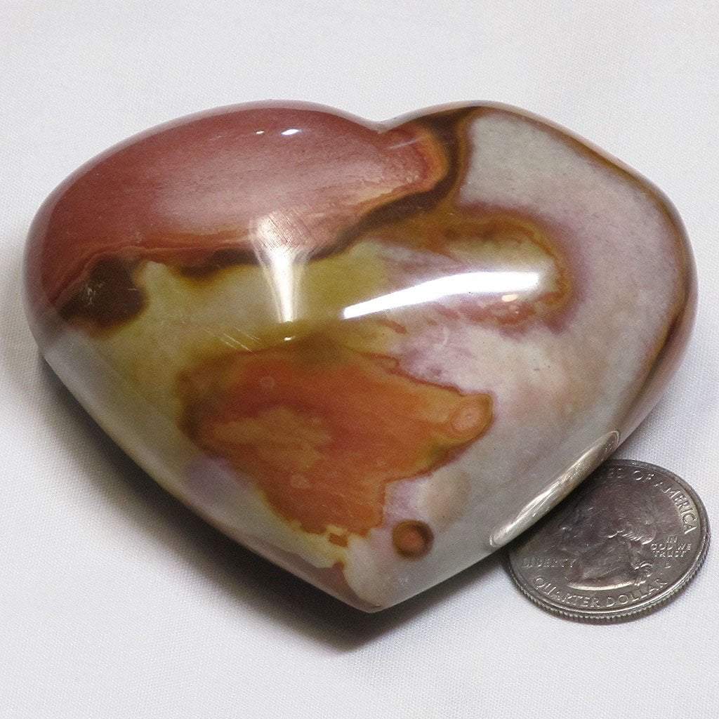 Polished Polychrome Jasper Heart from Madagascar