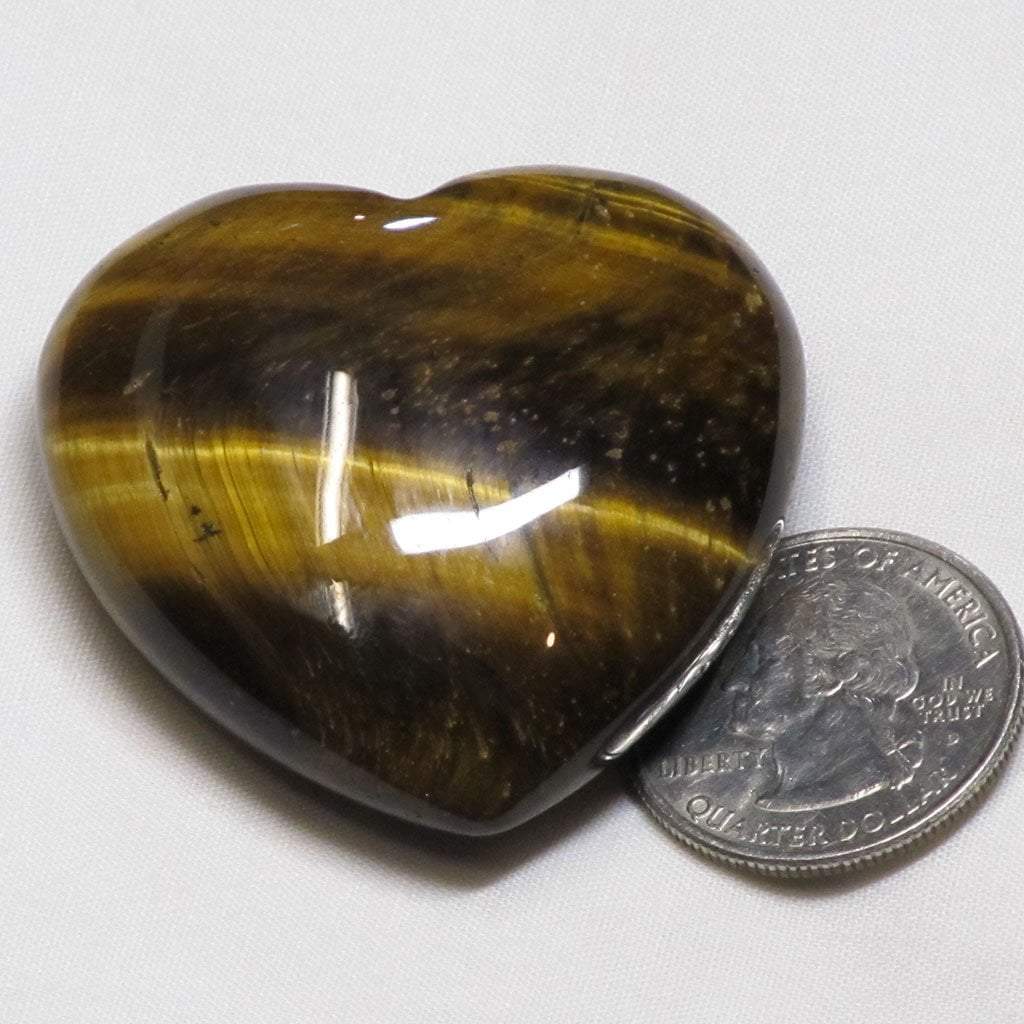 Polished Tiger Eye Heart from Central Africa