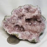 Pink Amethyst Geode Section from Patagonia Argentina