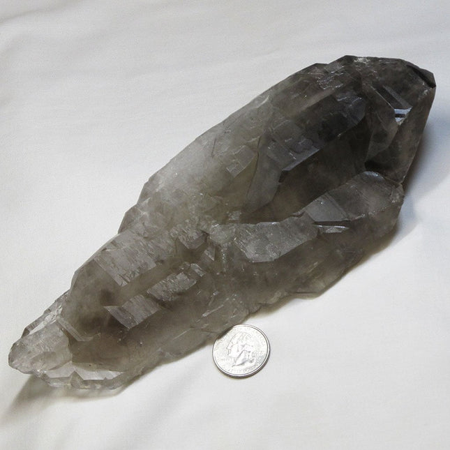 Smoky Quartz Crystal Elestial Double Terminated Tabby Point