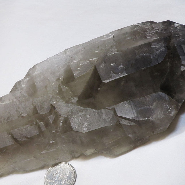 Smoky Quartz Crystal Elestial Double Terminated Tabby Point