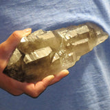 Smoky Quartz Crystal Elestial Double Terminated Tabby Point
