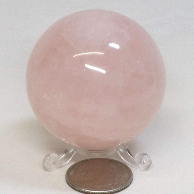 Polished Rose Quartz Crystal Sphere Ball from Madagascar