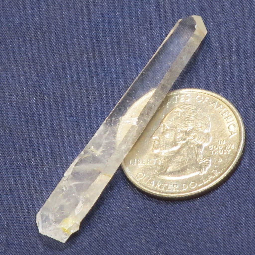 Colombian Singing Lemurian Quartz Crystal Tabby Point with Blue Mist