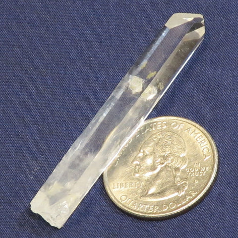 Colombian Singing Lemurian Quartz Crystal Tabby Point with Blue Mist