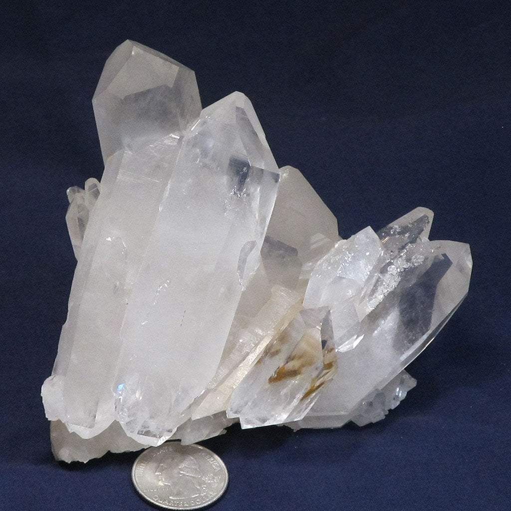 Arkansas Quartz Crystal Cluster with Rainbow and a few DT's