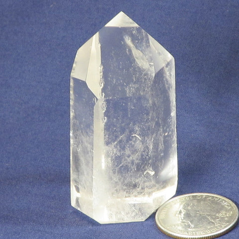 Polished Quartz Crystal Point with Time-Link Activation