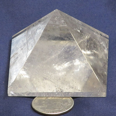 Polished Clear Quartz Crystal Pyramid from Brazil