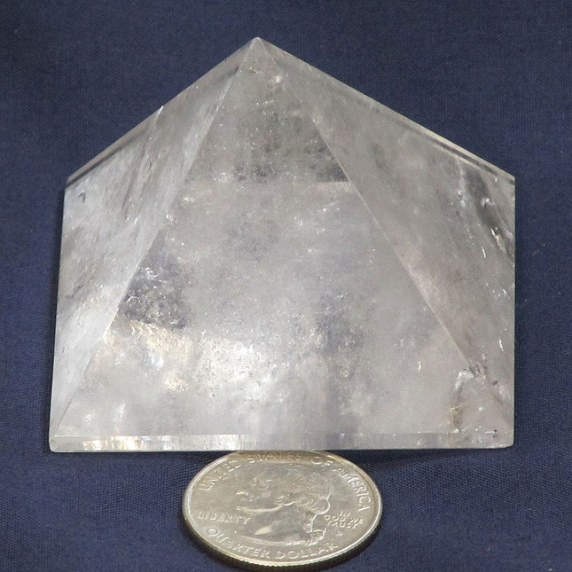 Polished Clear Quartz Crystal Pyramid from Brazil
