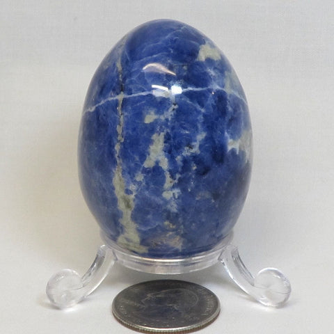 Polished Blue Sodalite Egg from Peru